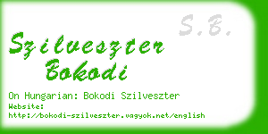 szilveszter bokodi business card